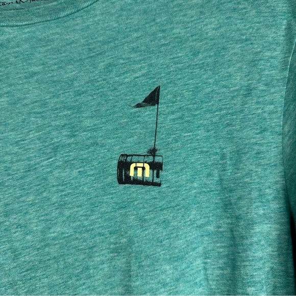 Travis Mathew Teal Green Keg Official Drinking Team Open to Close Shirt Medium - Picture 2 of 6